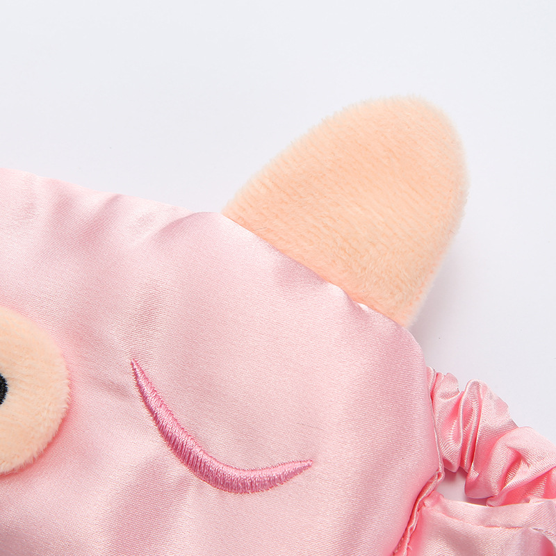Cartoon Piggy Silk-like Sleeping Mask Goggles Shading Eye Protection one piece Eyepatch antifaz para dormir He patch_voghion.com