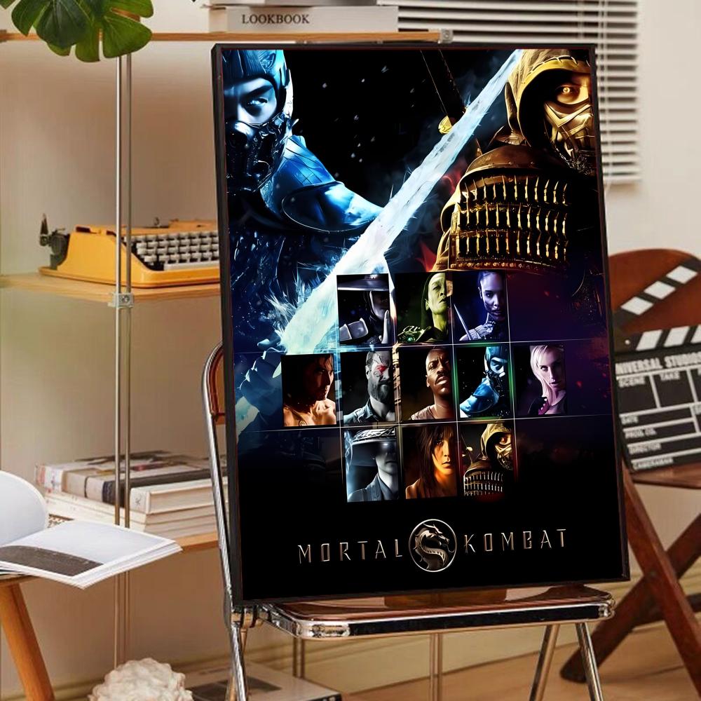 Mortal Kombat Game Classic Movie Posters Whitepaper Sticker DIY Room Bar Cafe Aesthetic Art Wall Painting