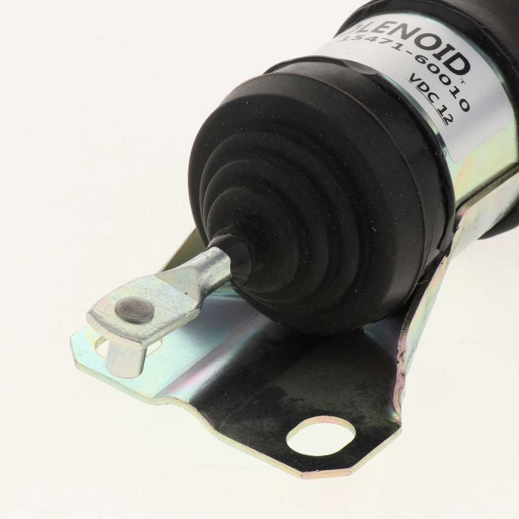 12 Volt Fuel Shutdown Solenoid Cut Off Solenoid for Kubota B1750 L4200 15471-60010 - Silver