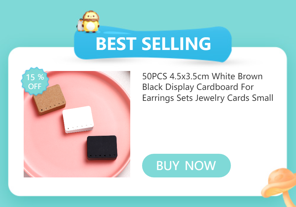 50PCS 5x5cm Square Blank Label Tags Earrings Necklace Holder Jewelry Card Packages For Small Business DIY Accessories Supplies