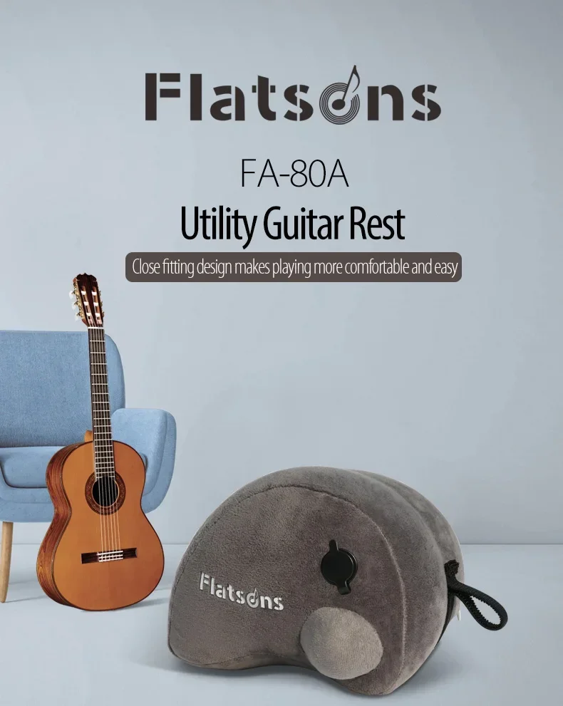 Flanger FA-80A Konzertgitarren-Pad, einfacher Stil, Beflockungsmaterial, Anti-Druck-Bein-Gitarre, weiches Polster, Zubehör für Akustikgitarre – Detail 1