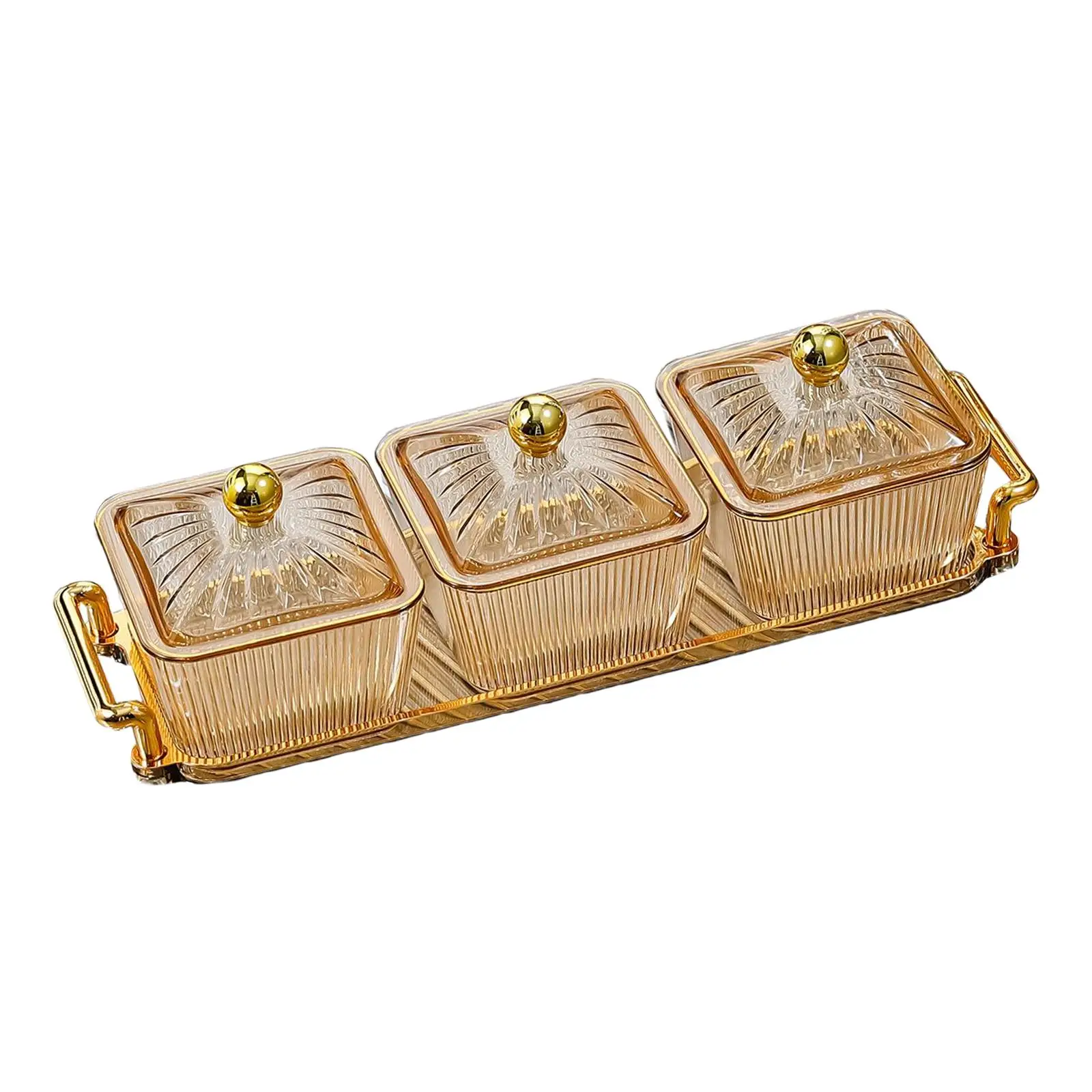 Serving Tray Multifunctional Divided Cookies Jar for Wedding Holiday Kitchen
