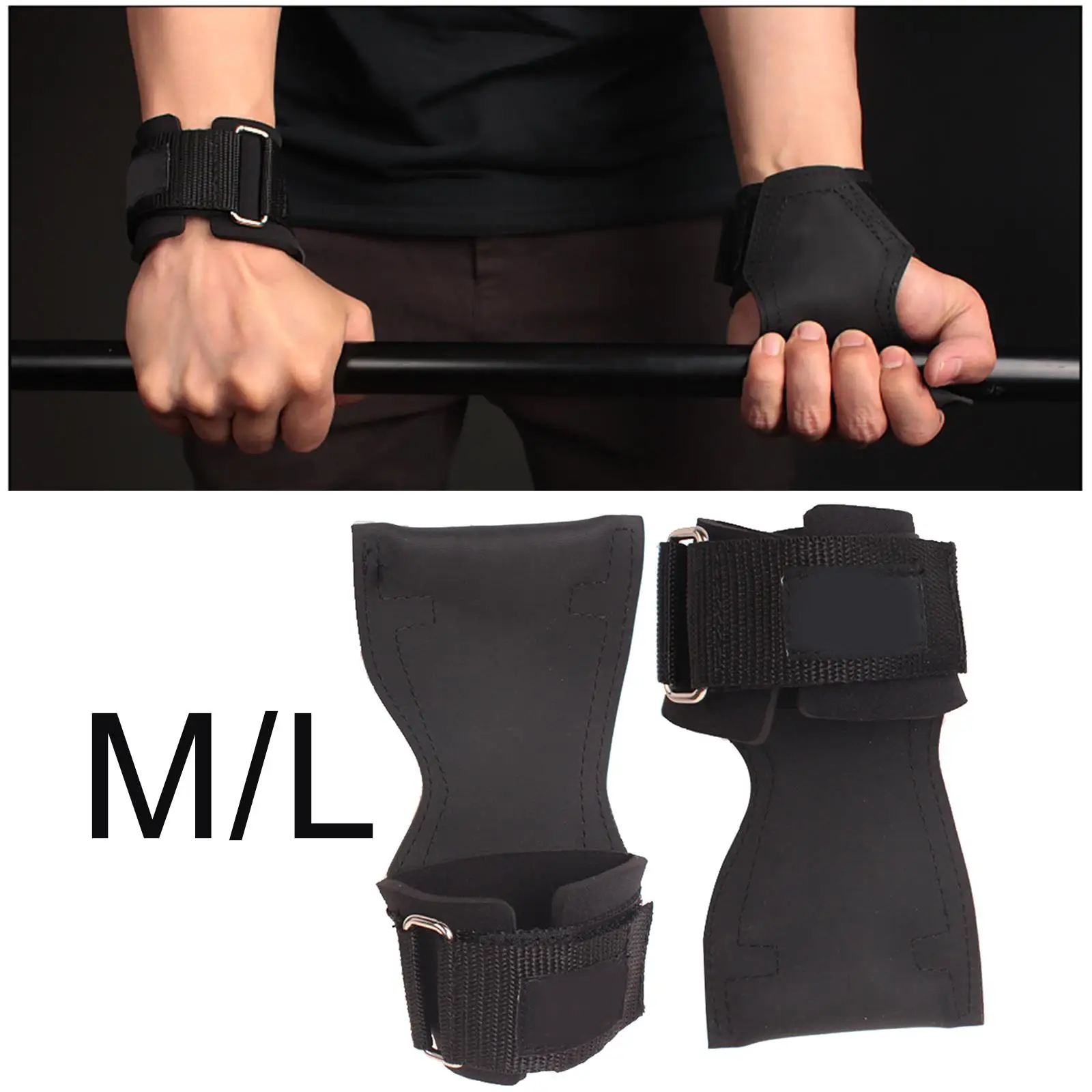 Gym Workout Gloves Palm Grip Anti Skid Hand Grip Weight Lifting Deadlifts Wrist Wraps Support Palm Protection