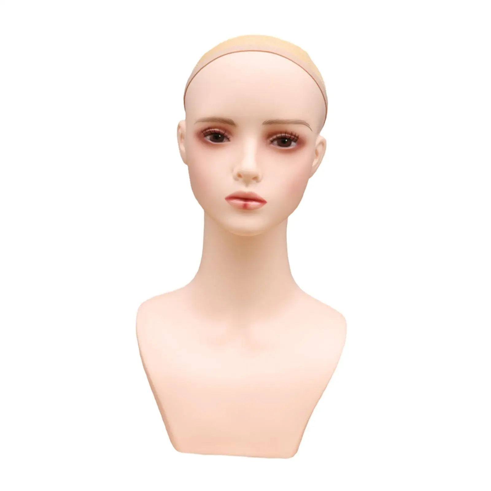 Realistic Female Mannequin Head Manikin Wig Display Model for Hairpieces Necklace Hats Wigs Displaying Making Styling