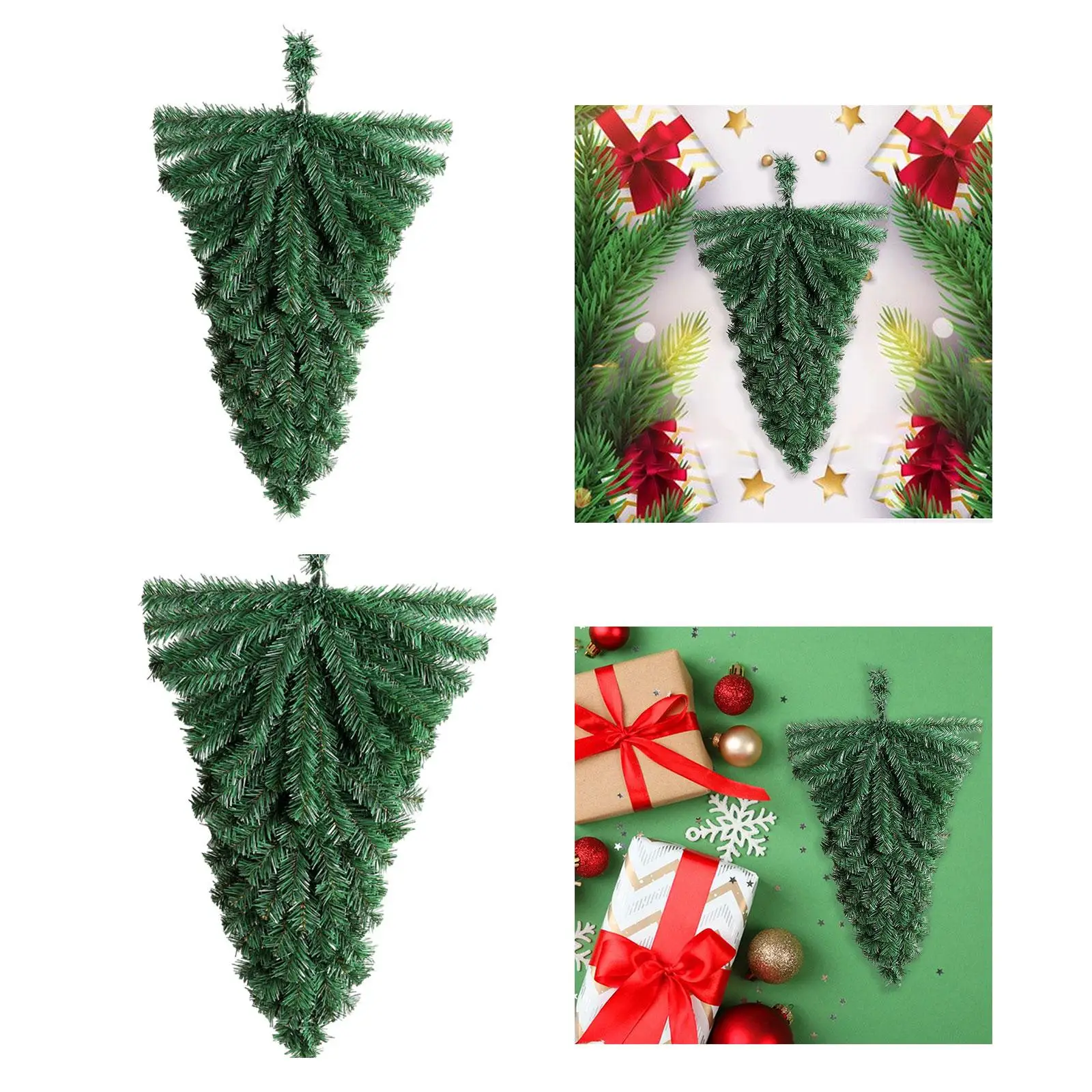 Mini Christmas Tree Wreath Wall Hanging Indoor Decoration Branches Winter
