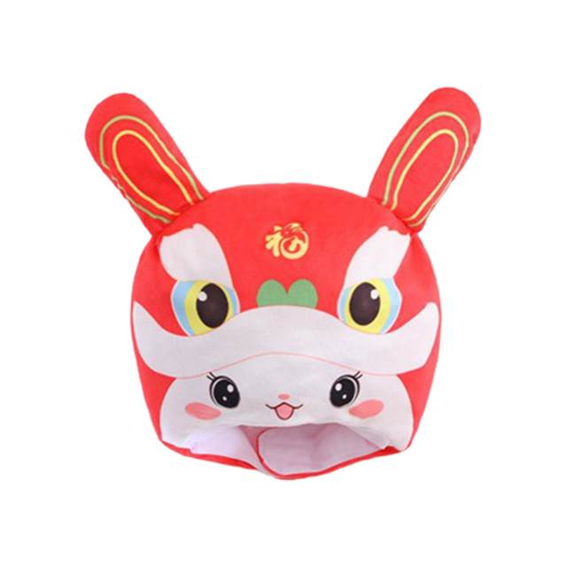 Lion Rabbit Plush Hat Creative Gift Headwear Winter for Festival Dress