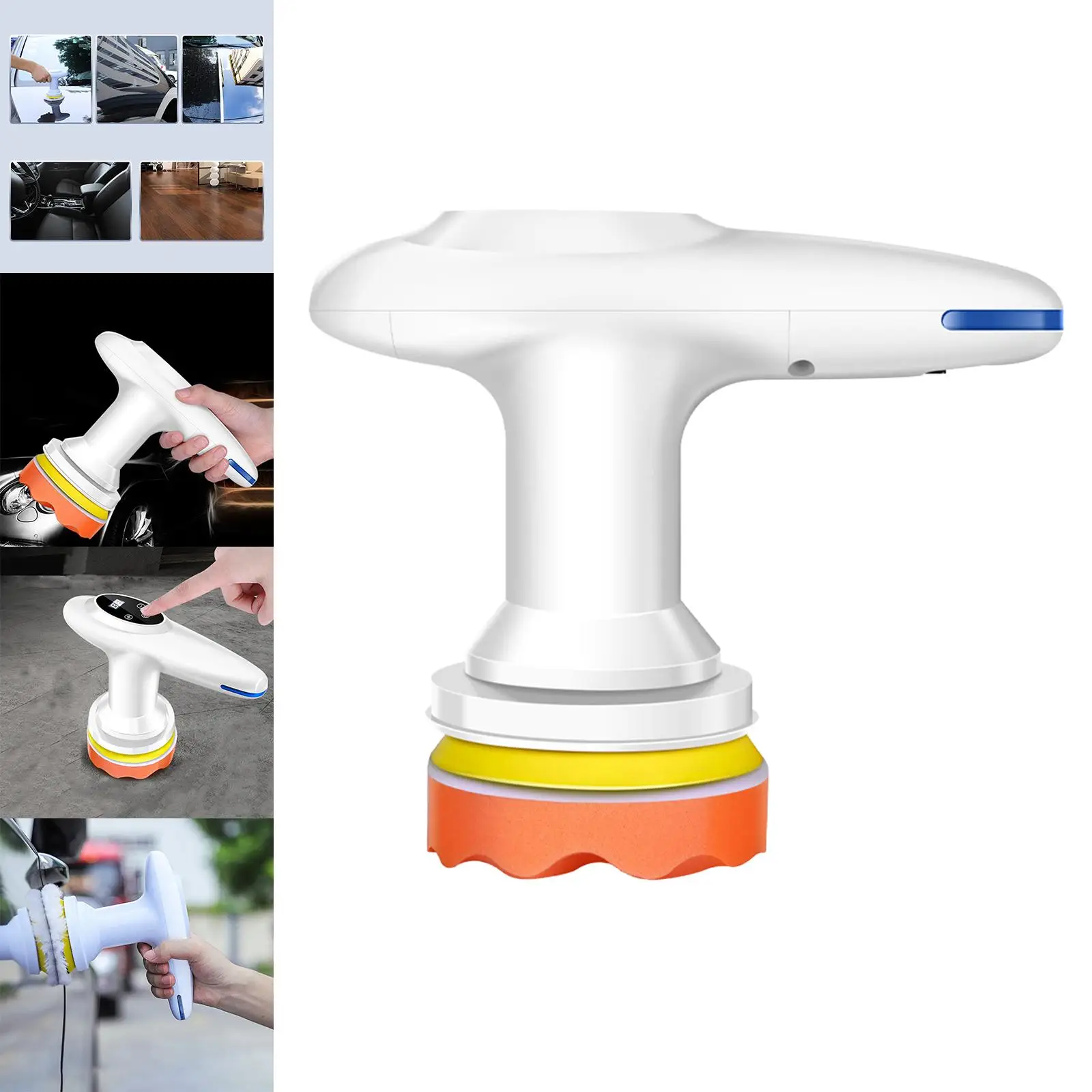 Portable Waxing Car Polisher Buffer Sander Auto Polishing Machine 6 Variable Speed for Boat Detailing Car Polishing Ceramic