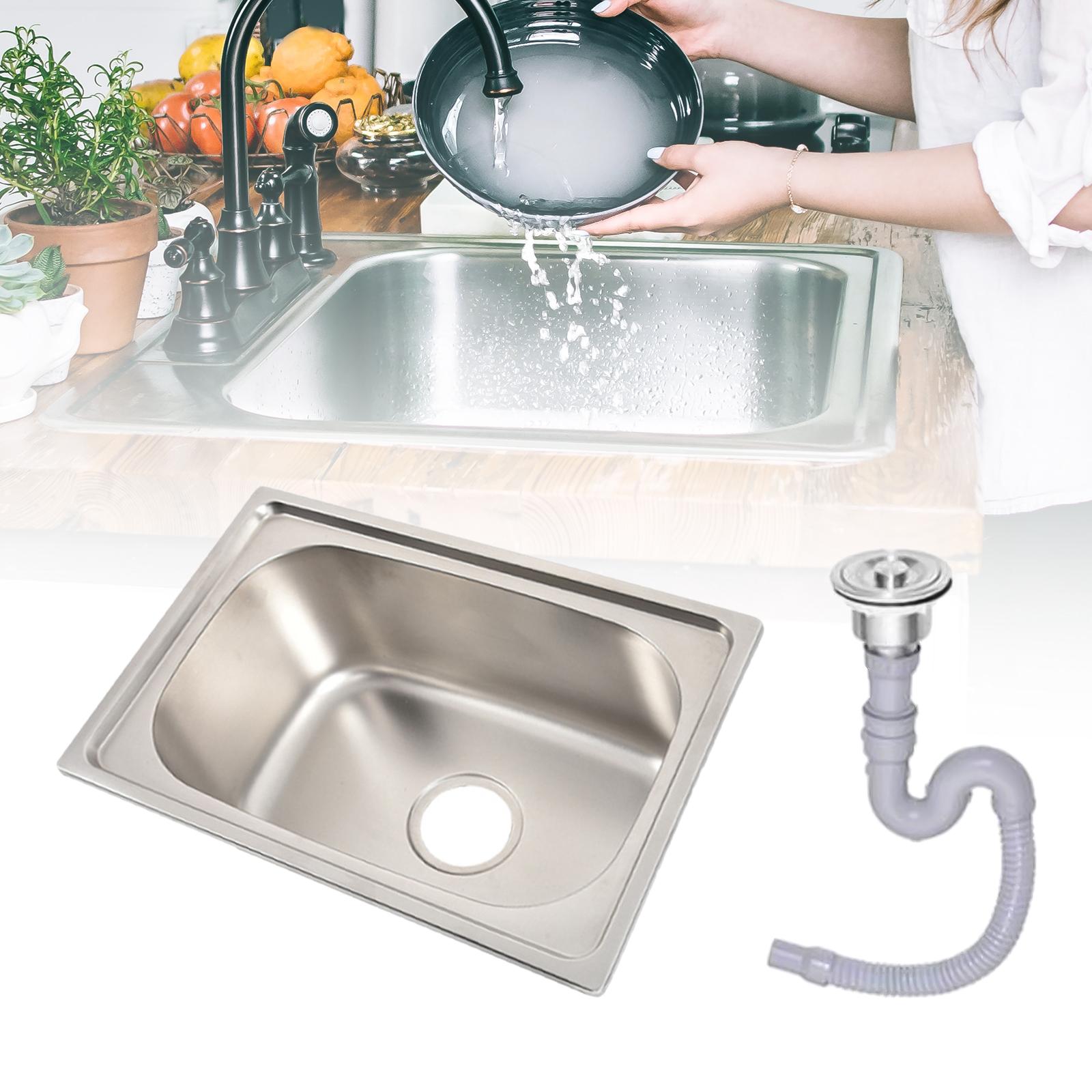 Stainless Steel Kitchen Sink Washing and Food Prep Easily Clean Durable Washing