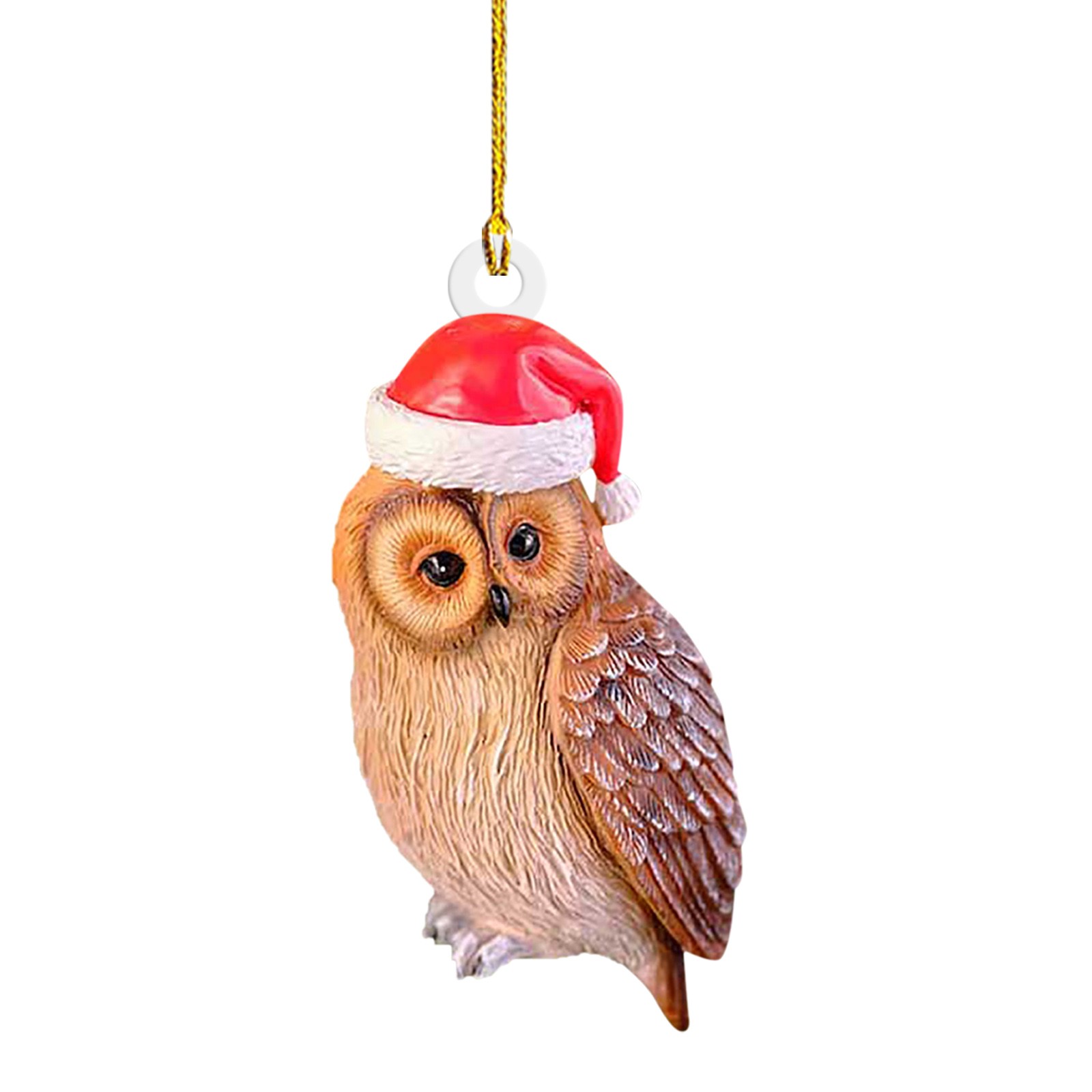 Description Picture 5 of itemChristmas Cartoon Cute Animal Ornament Acrylic Santa Hat Animals Decoration Xmas Tree Hanging Pendant новогодний декор Navidad