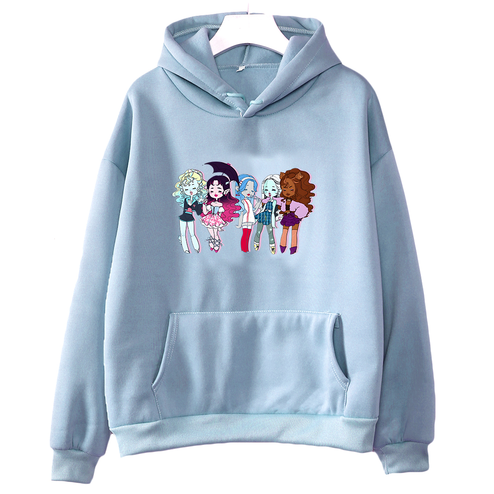 anime casual manga longa camisolas para meninas