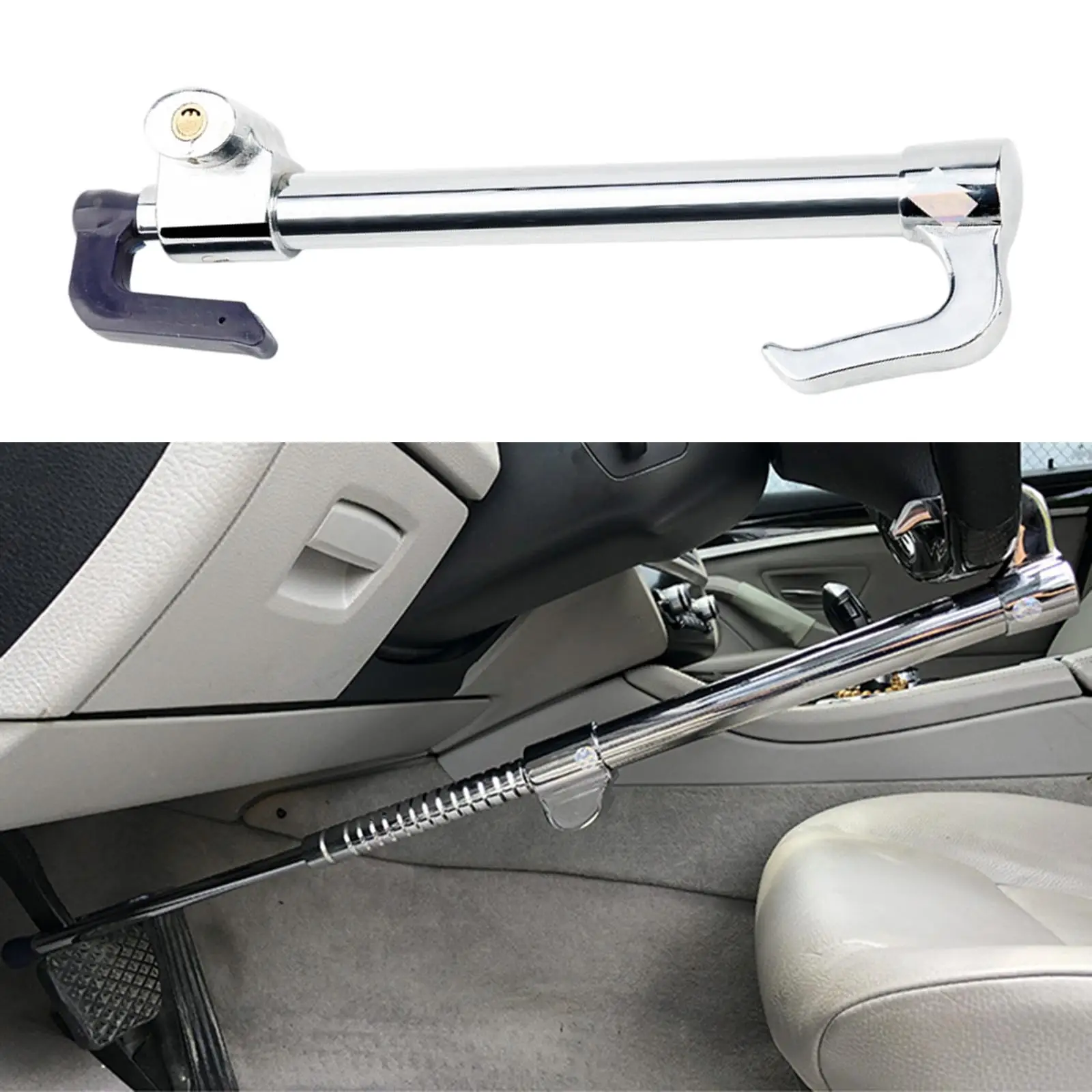Universal Steering Wheel Lock Extendable Retractable for Car SUV 
