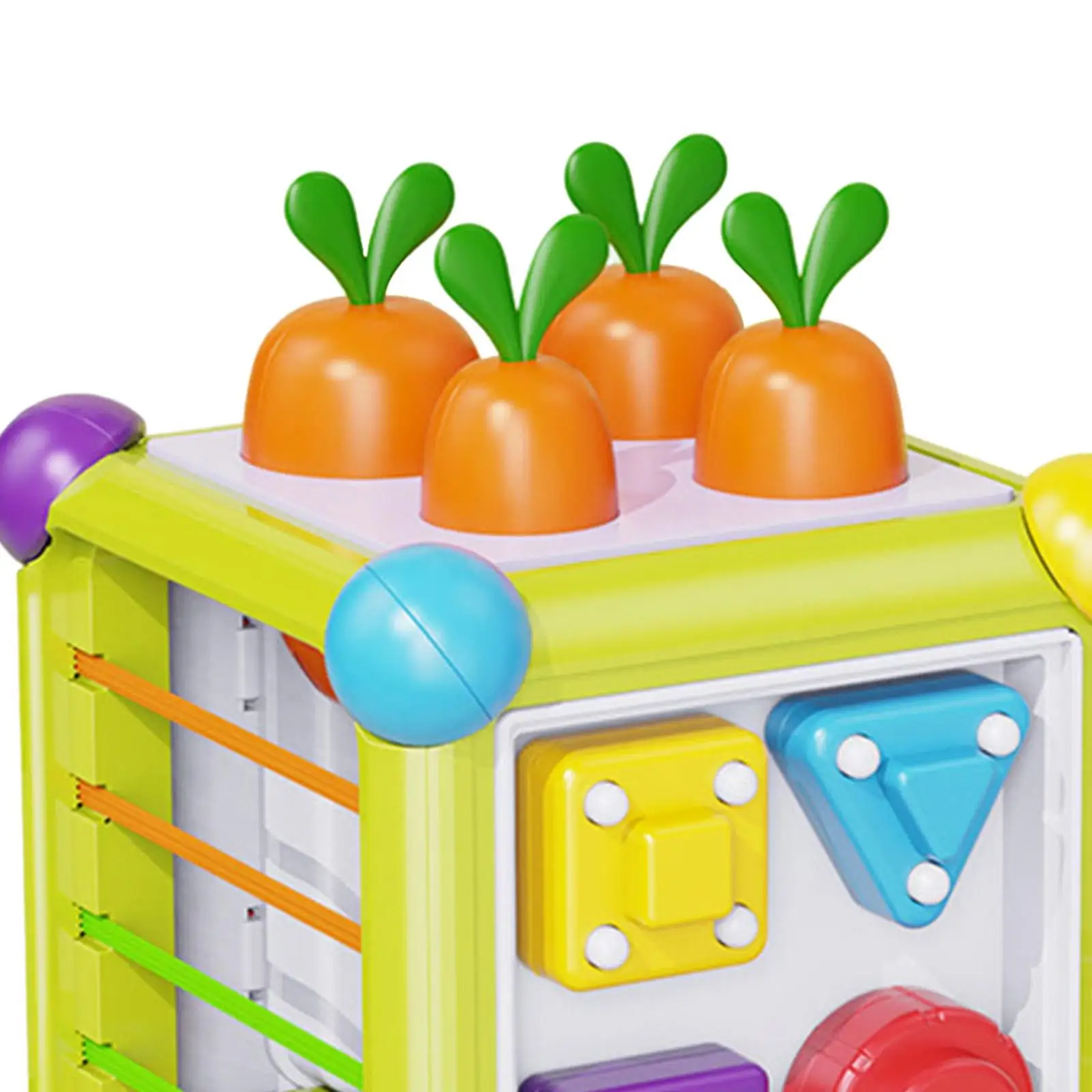 Shape Sorter Blocks Toys Fine Motor Skills Sensory Cube Bin Activity Center for Birthday Gift 1 2 3 Year Old Babies Kids