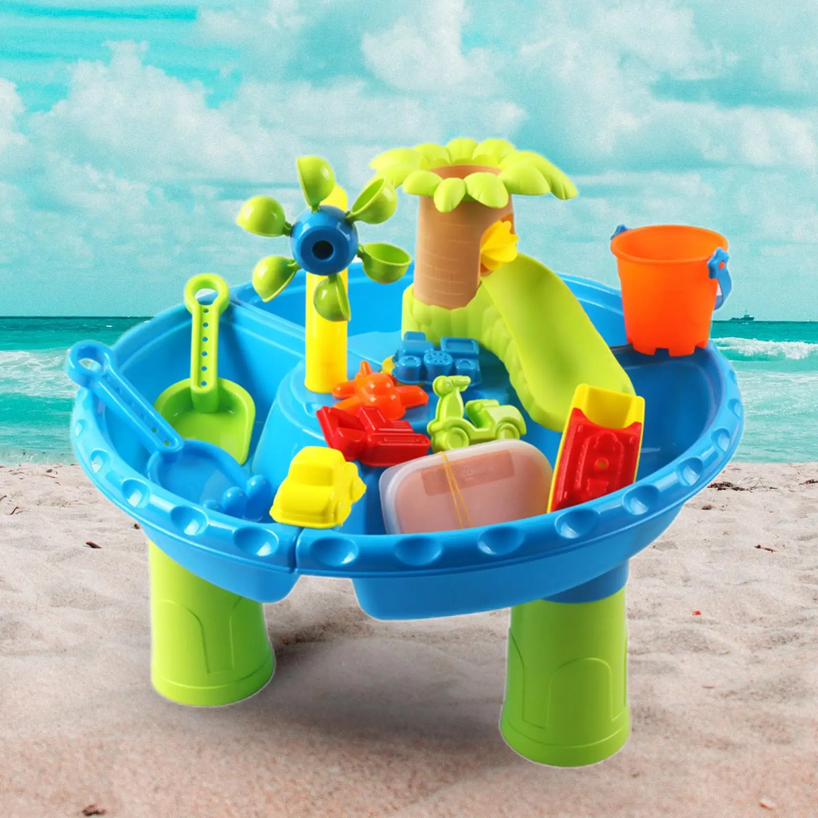  Kids Sand And Water Table - Beach Play Activity Table for Toddlers Sensory Table Beach Toys for Kids Play Sand Table
