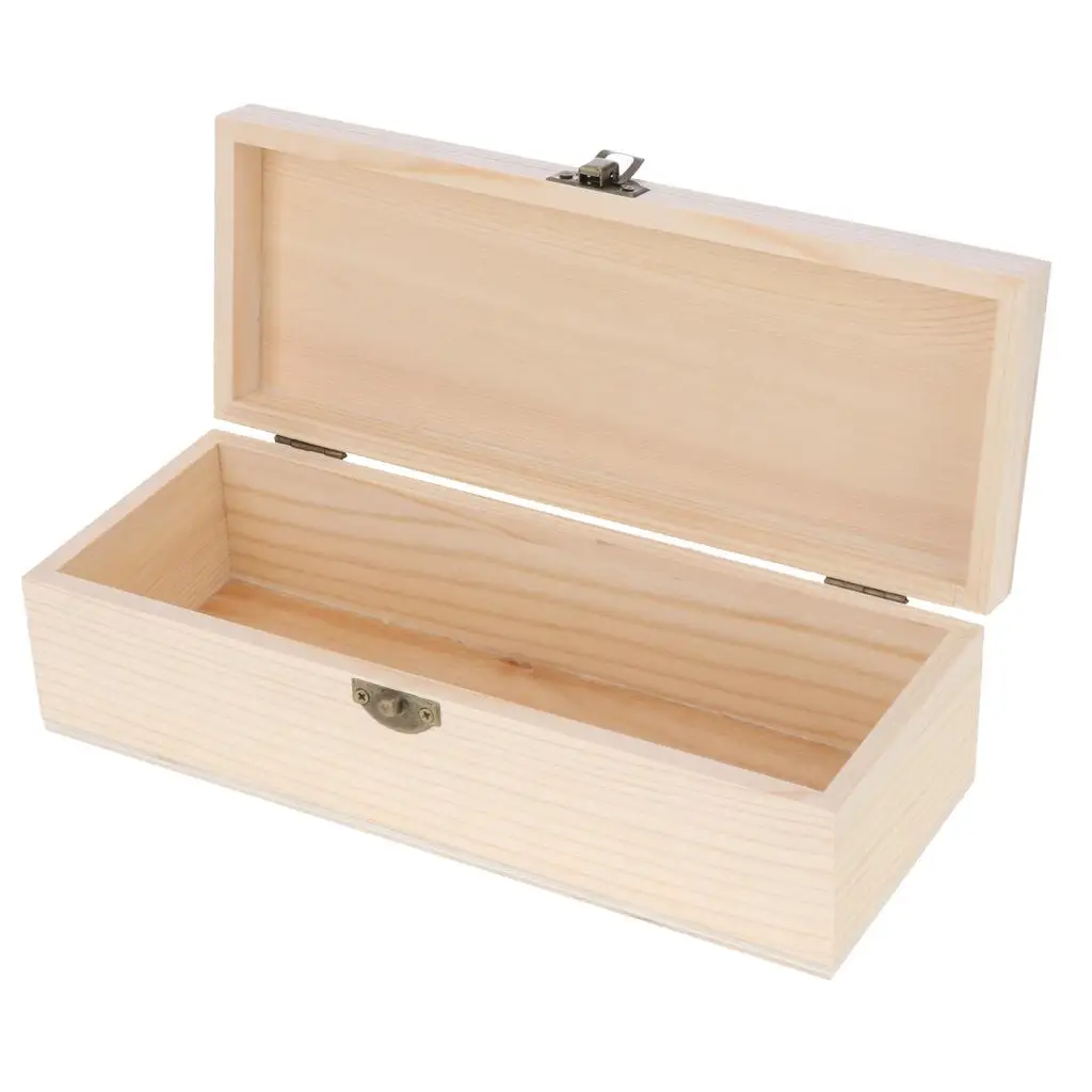 25x9.5x6.5cm Wooden Jewelry Necklace Chest Box Case Tea Bead Earring