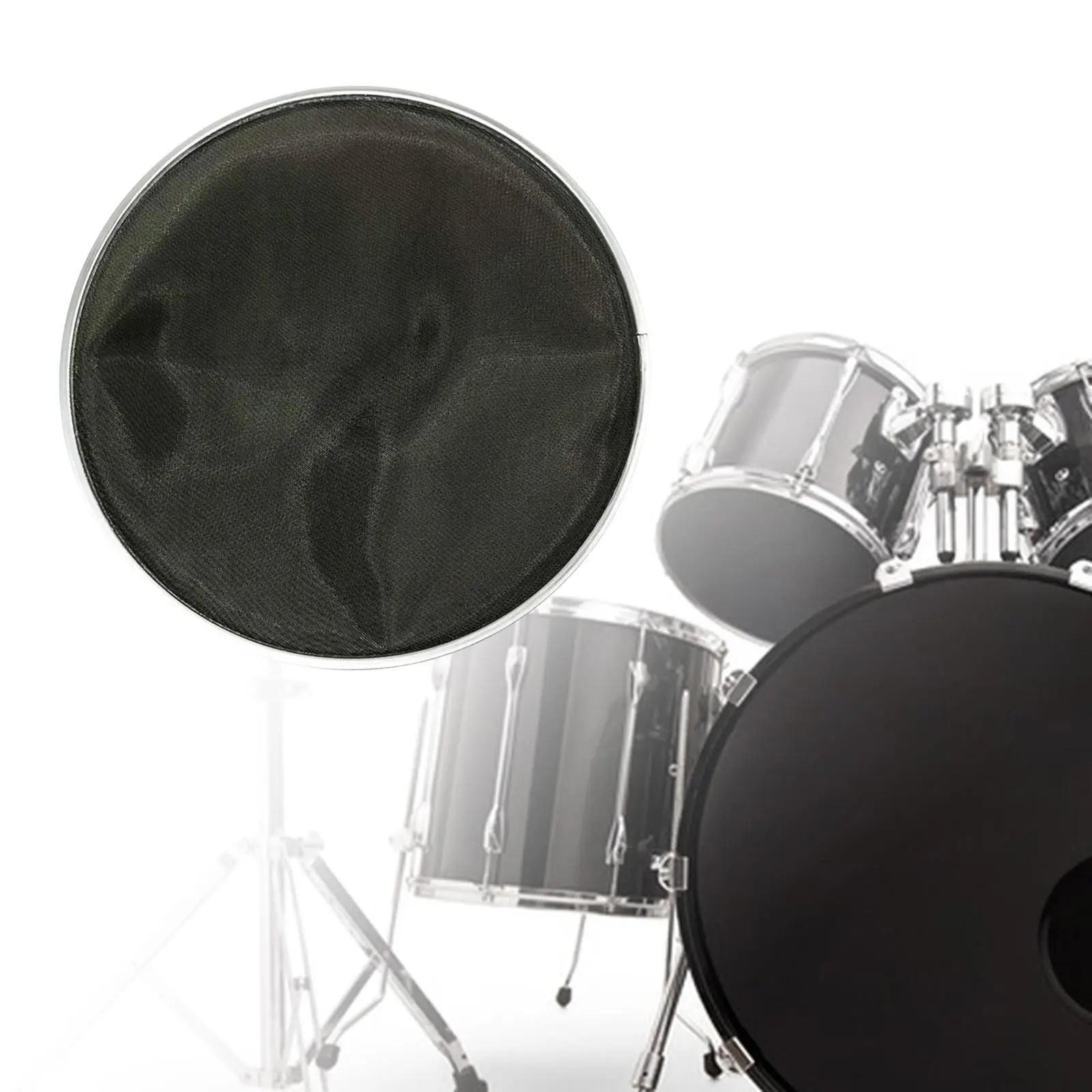 Bass Drum Head Double Layer Mute Snare Drum Pad Percussion Parts Quiet Practice for Drum Kit Bass Drum