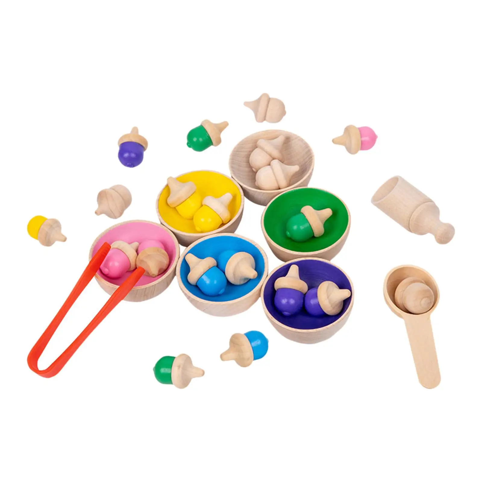 Children Balls in Cups Montessori Toy Preschool Learning Toy Sorter Game