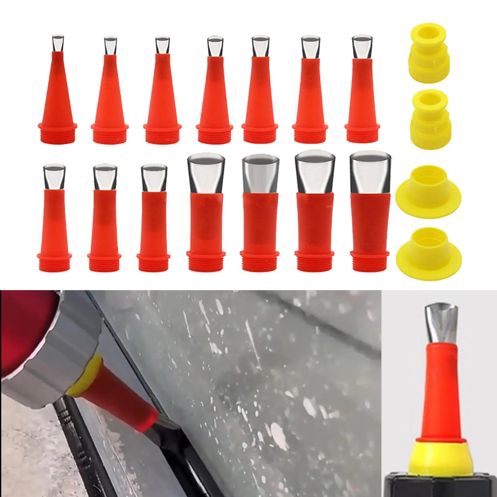 Stainless Steel Caulk Nozzle Applicator Filling Operation Tool for Doors