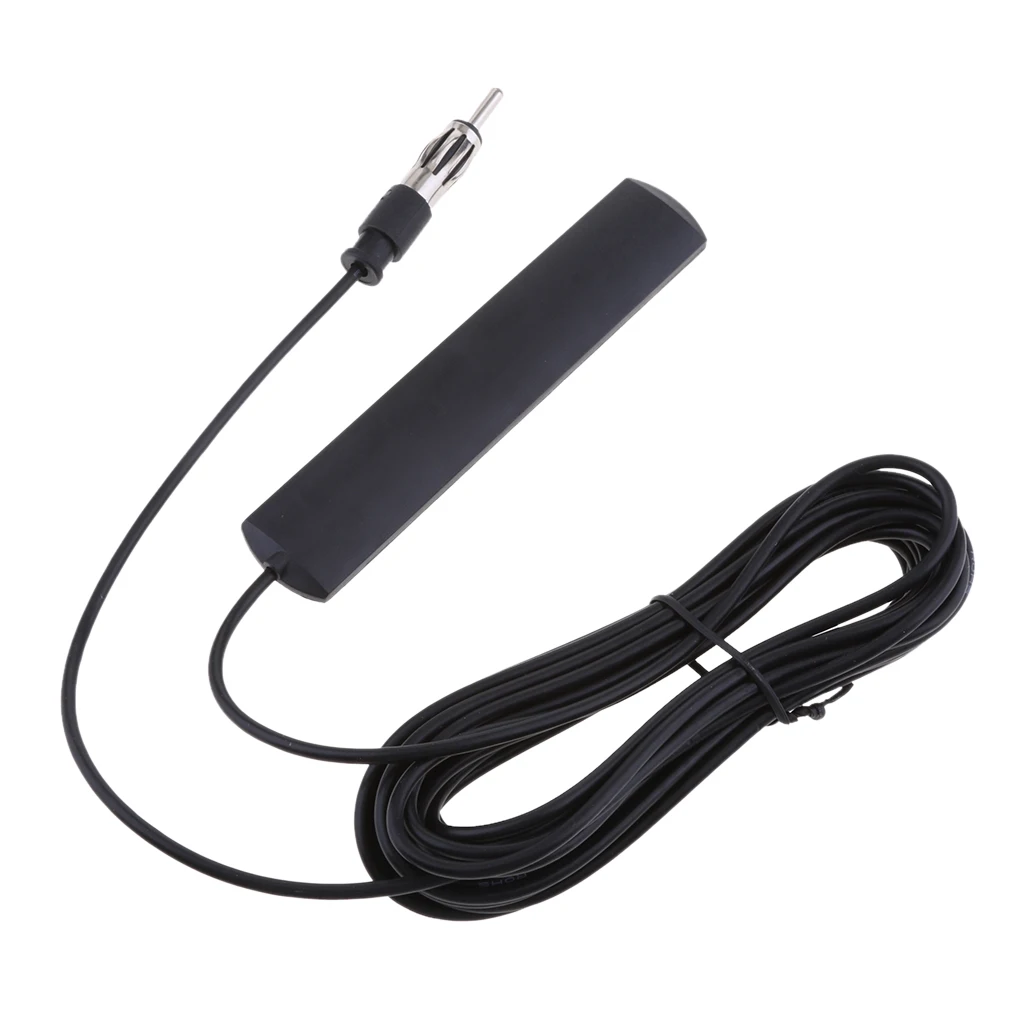 Car Radio Patch Antenna Black 5M Stability Signal Cable For Car Radio
