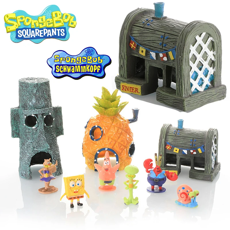 stem Aanhankelijk dienen Spongebob Aquarium Decoratie Anime Fish Tank Decor Cijfers Ornamenten  Landschapsarchitectuur Aquarium Accessoires Kids Figuur Speelgoed  Geschenken| | - AliExpress