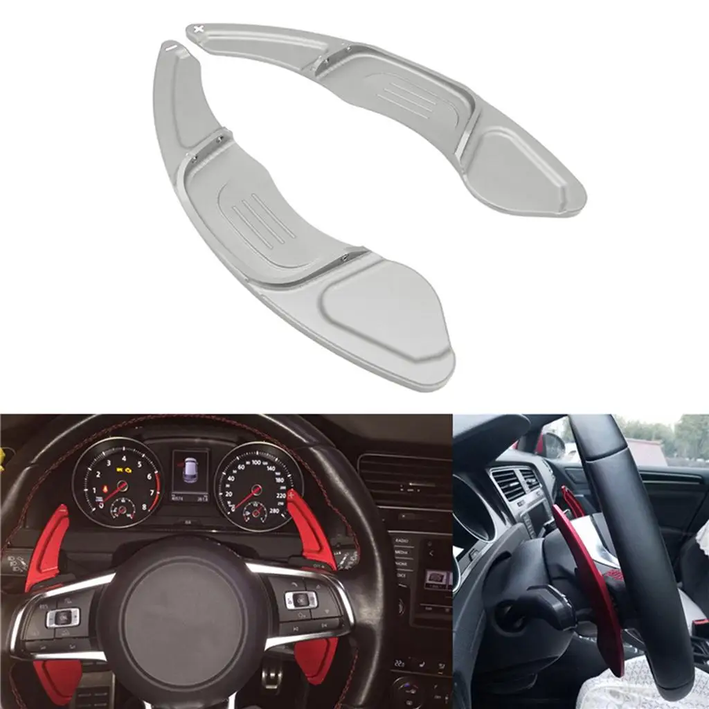 2pcs Car Steering Wheel  Paddle er Extended For VW Golf 7 GTI Scirocco 2015 2016