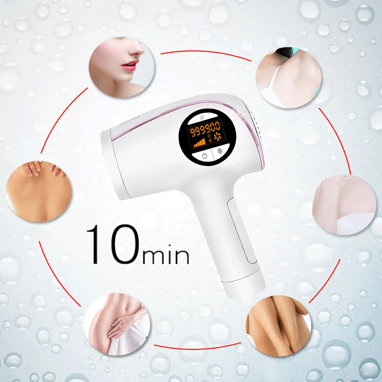Hair Removal Device for Women and Men Hair Painless Remover Armpits with 600,000 Flashes Permanent System for Face Leg Arm Men