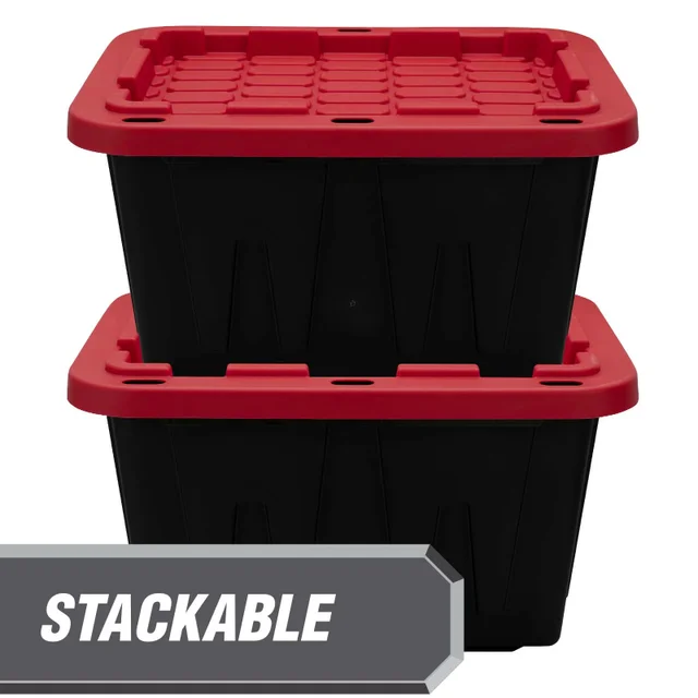 Sterilite 2PCS 40 Gallon Industrial Tote Plastic Storage Bins Wheeled Large  Storage Box Set - AliExpress