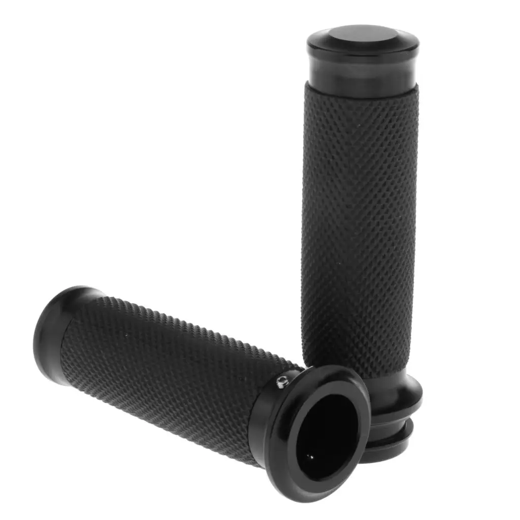 Black Motorcycle Grips Anti-slip Better Cobtroling le Bar for