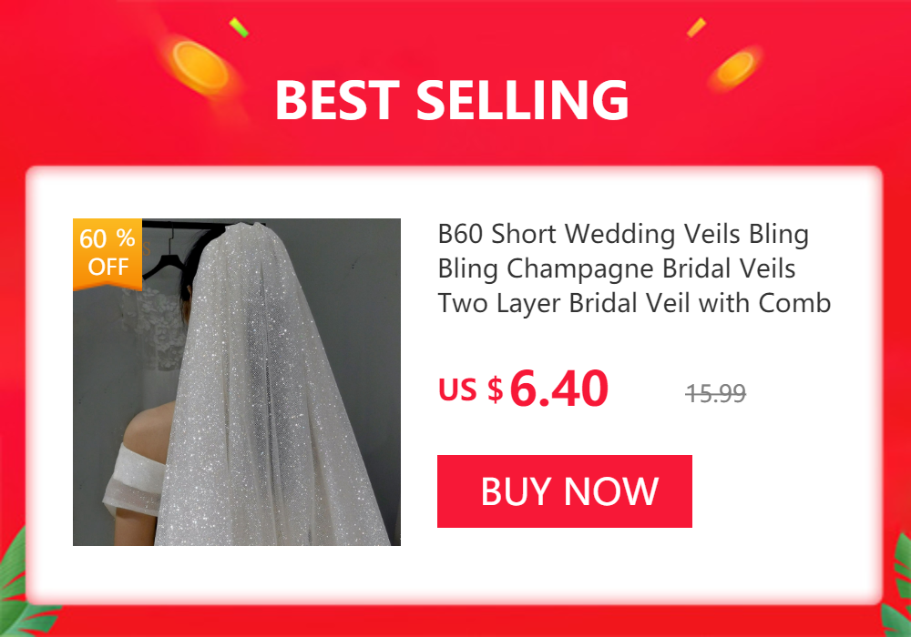 B58-D Bling Gold 3 Meters Bridal Veil One Layer White Champagne Wedding Veils With Comb Party Veils Luxurious Veils Accessories