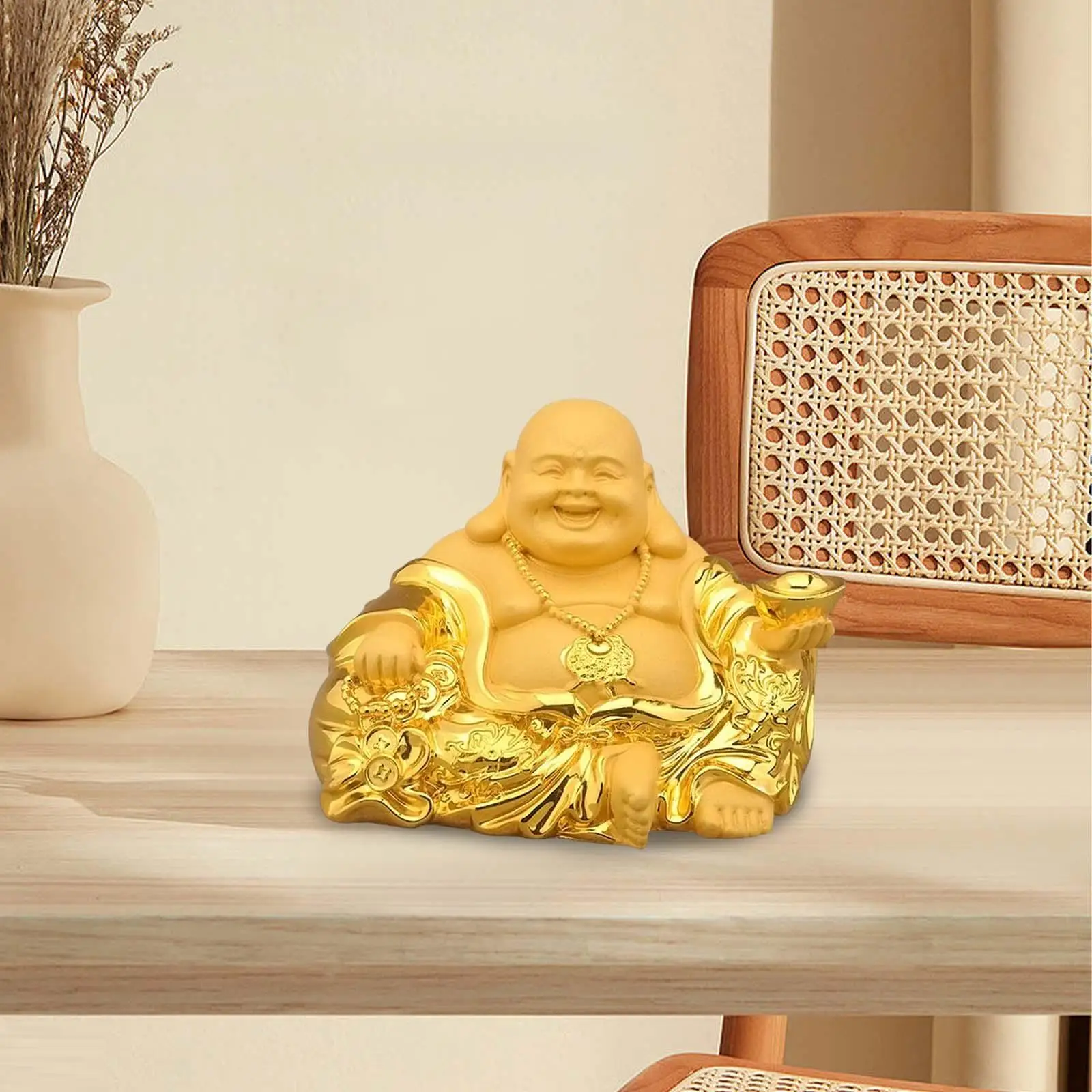 Chinese Style Maitreya Buddha Statues Sculpture Collection Laughing Buddha Ornament Figurine for Table Car Dashboard Shelf Home