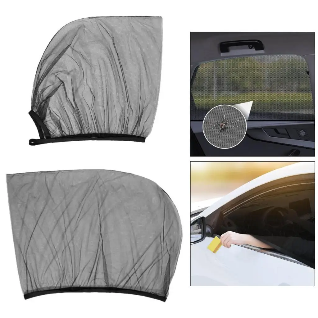 2 Pieces Car Privacy Curtain  Screen Mesh  Insulation  Mesh  Curtains Suitable for I
