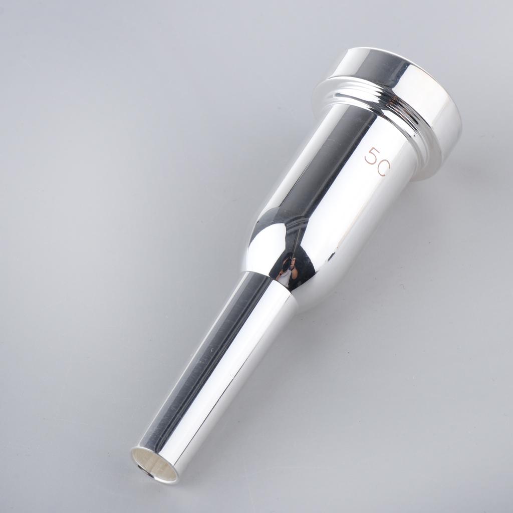 Heavy Trumpet Mouthpiece 5C Trumpet Mouthpiece, Silver, High Quality