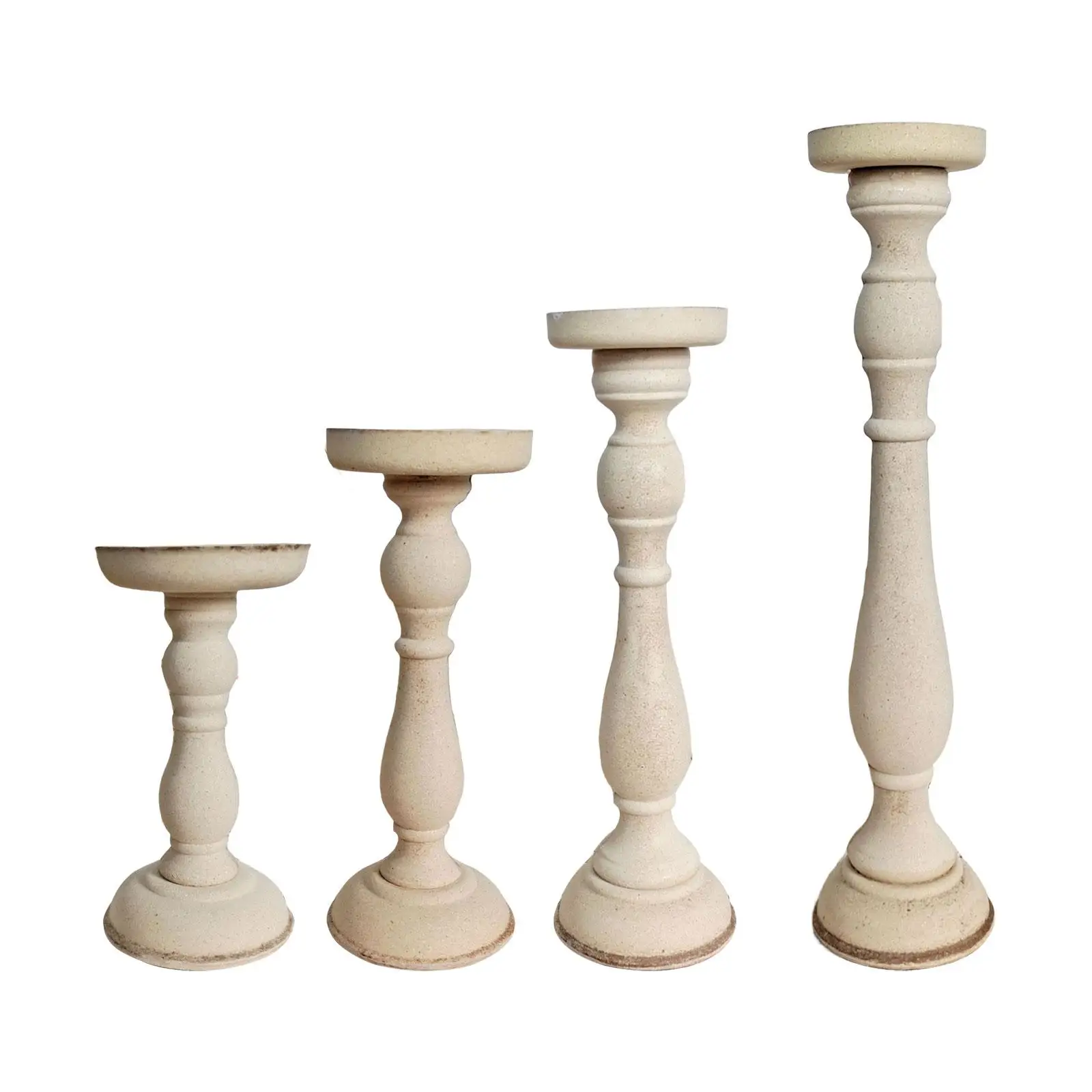 Wooden Candlestick Stand Photo Props Decoration Candelabra Centerpiece Craft Candle Holder Roman Pillar for Wedding Living Room