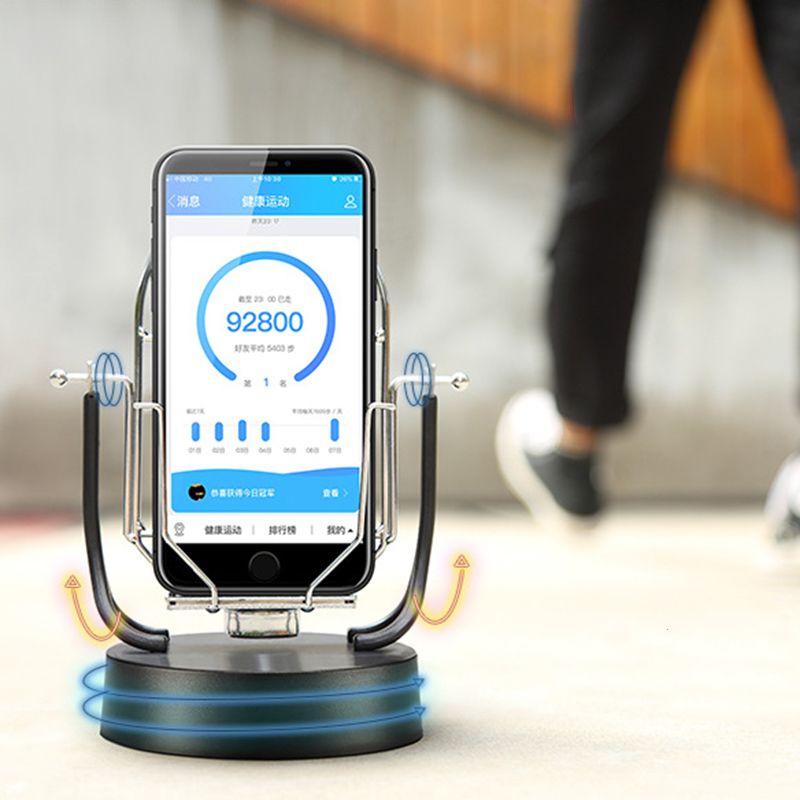 Doppel-Telefon-Schaukelgerät, automatisch, tragbar, automatischer Shake-Wiggler, Schritt-Telefonhalter für Schreibtischhalterung, Smartphone-Ständer – Detail 8