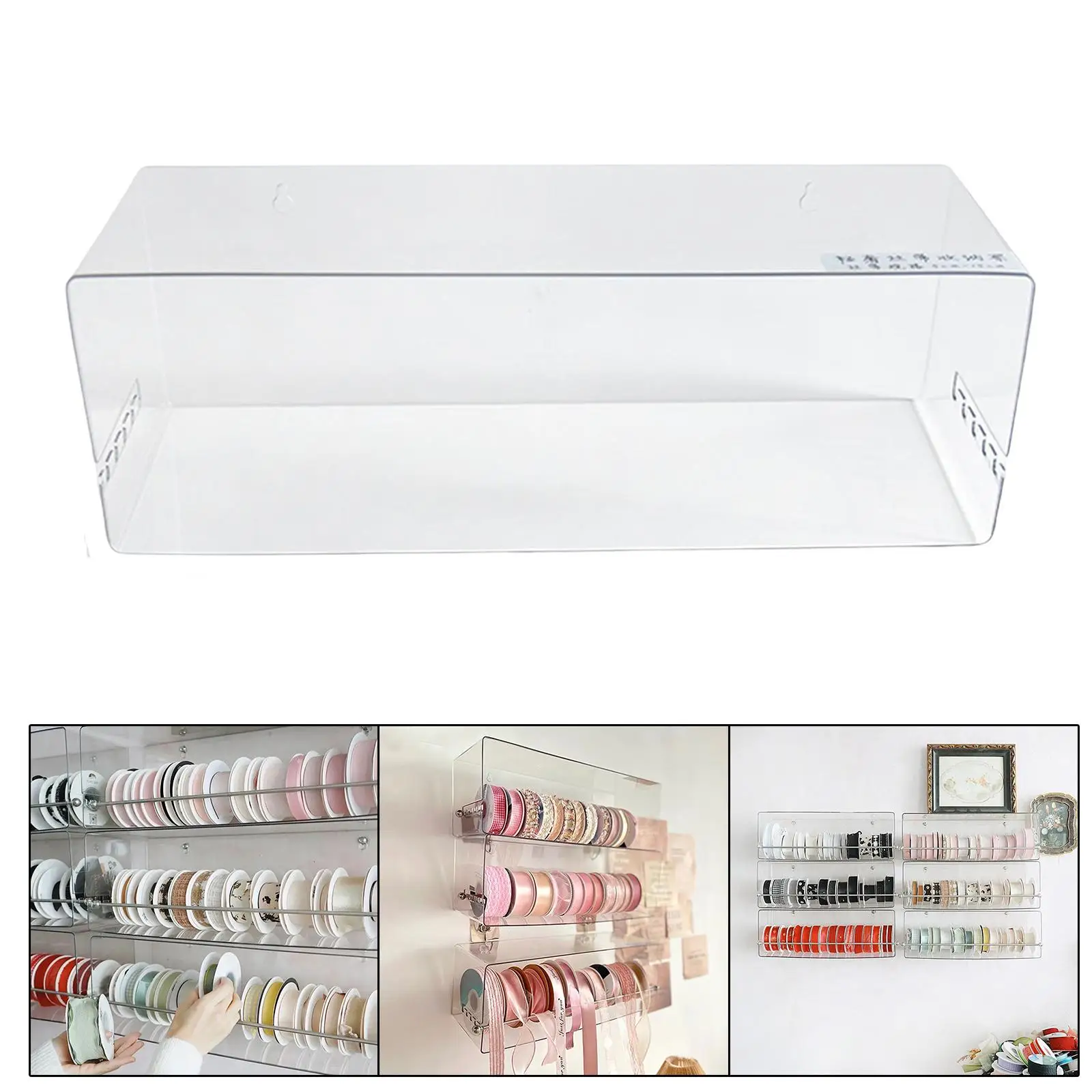 Washi Tape Organizer Sewing Thread Spool Rack Transparent for Home Sundries