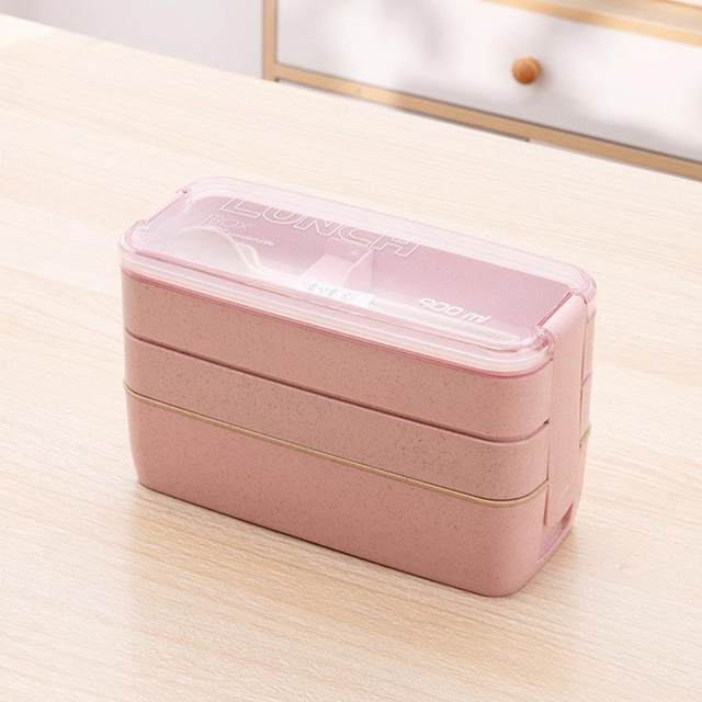 1000ML Lunch Box 3 Layer Bento Box Large Capacity Durable Food