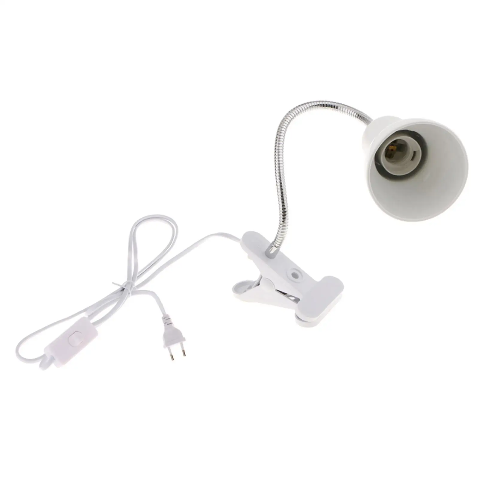 Flexible Reptile Lamp Holder E27 Light Bulb Clip Table Lamp Holder EU Plug