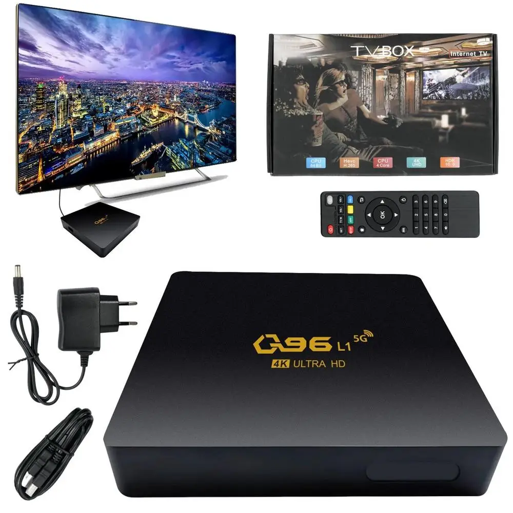 Title 4, Q96 L1 TV Box Android 11.1 Amlogic S905L Quad C...