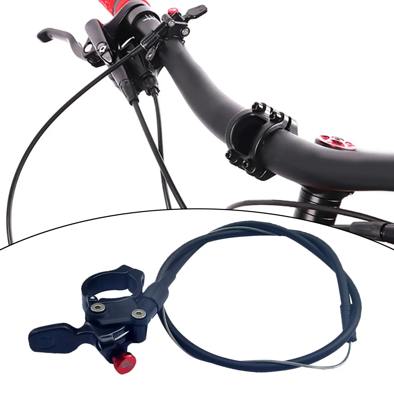 MTB Front Fork Wire Controller Black Aluminum Alloy Universal Remote Lockout Lever Hydraulic Disc Brake for Forks