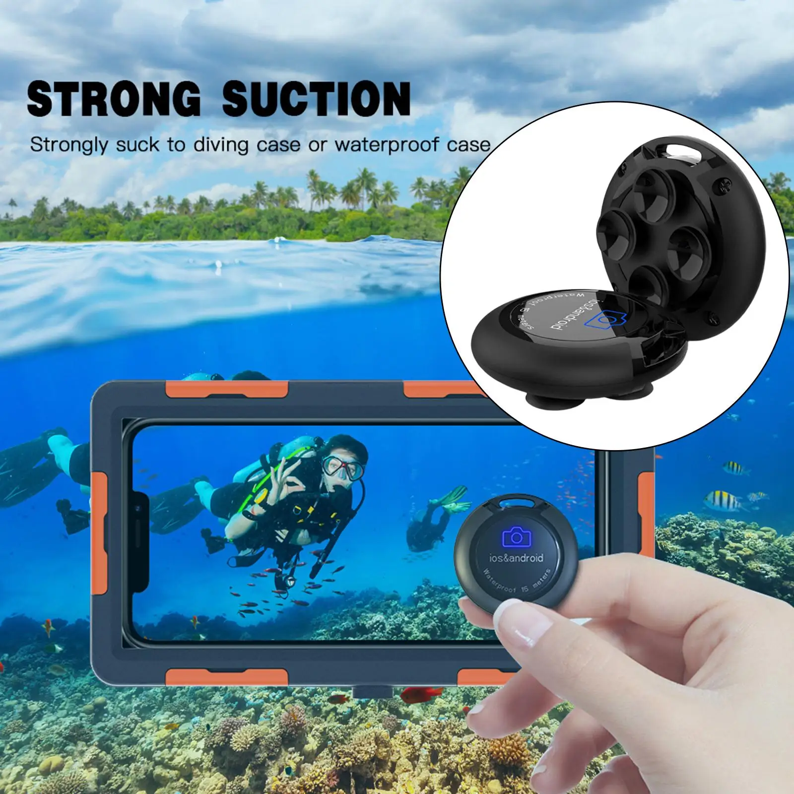 Waterproof Bluetooth Remote Control   Photo Taking Holiday Hotel