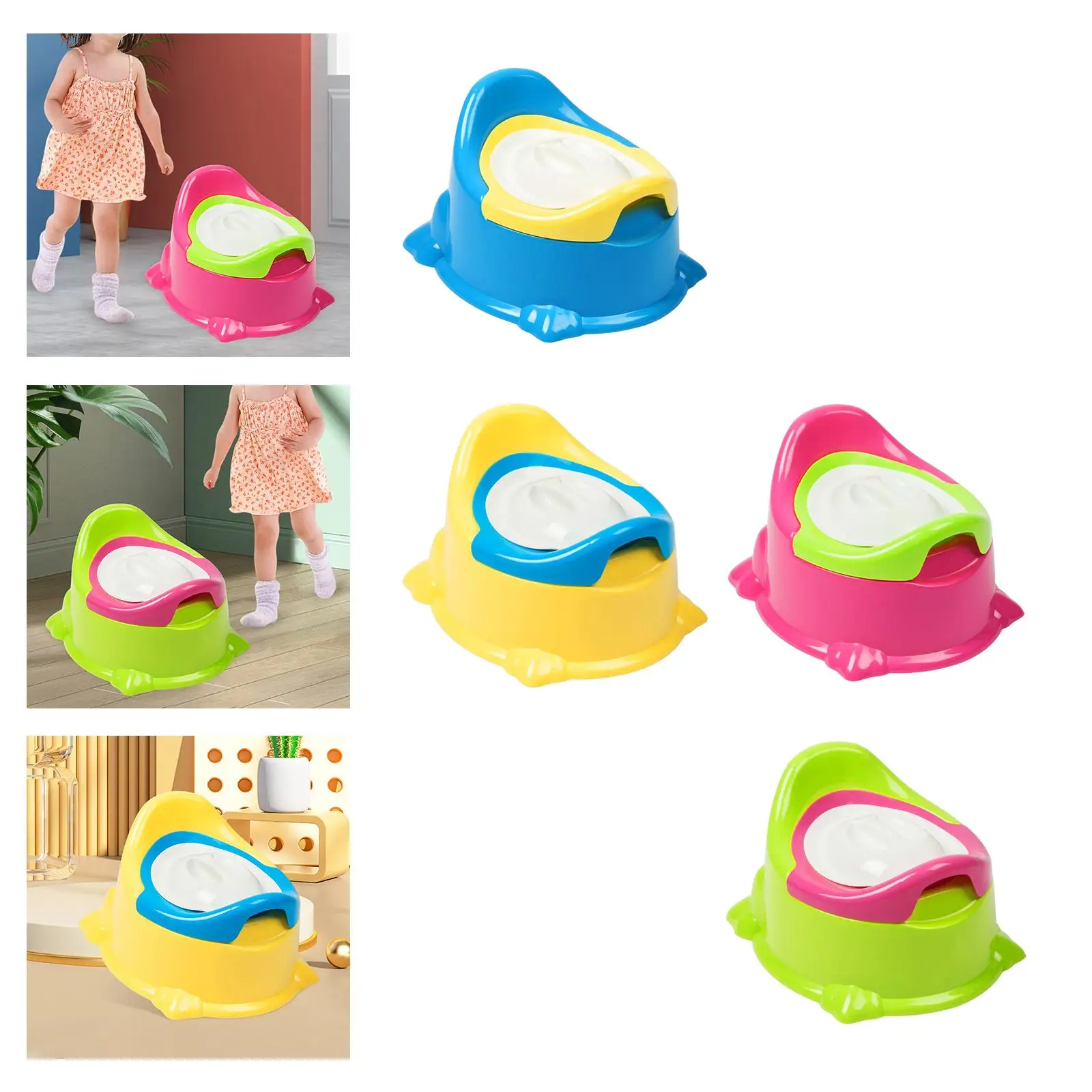 Portable Baby Potty Toilet Training Seat Comfortable Stable Anti Skid Trainer Baby Potty Chair for Babies 6-12 Month Home