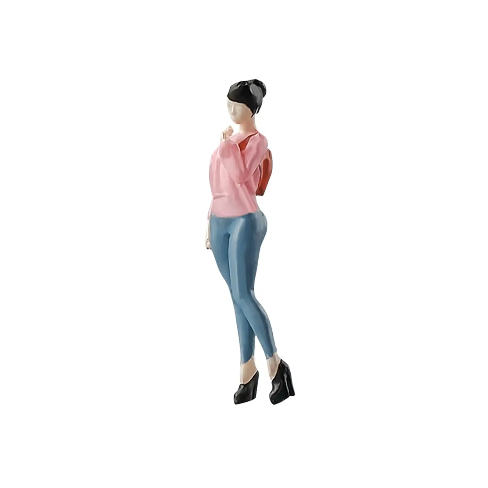 Resin 1/64 Girl Figures Movie Props 1/64 Model Girl Figures for DIY Scene Decor Diorama Layout Dollhouse Decor Desktop Ornament