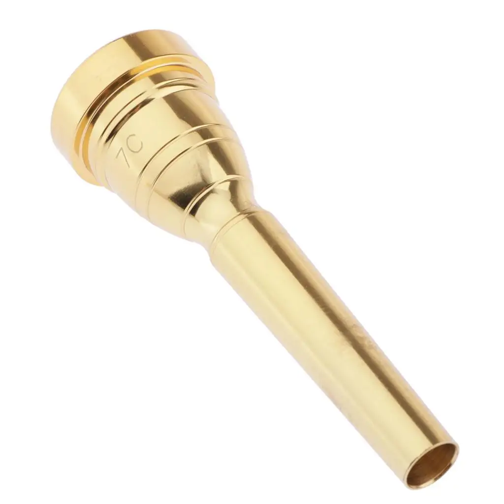 Trumpet Mouthpiece 7C Replacement Musical Instruments Accessories, Gold  