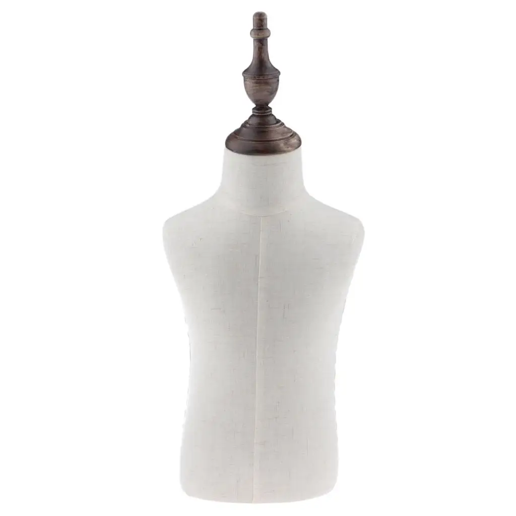 Kid Infant White Dress Torso Linen Cover Durable Plastic Body 