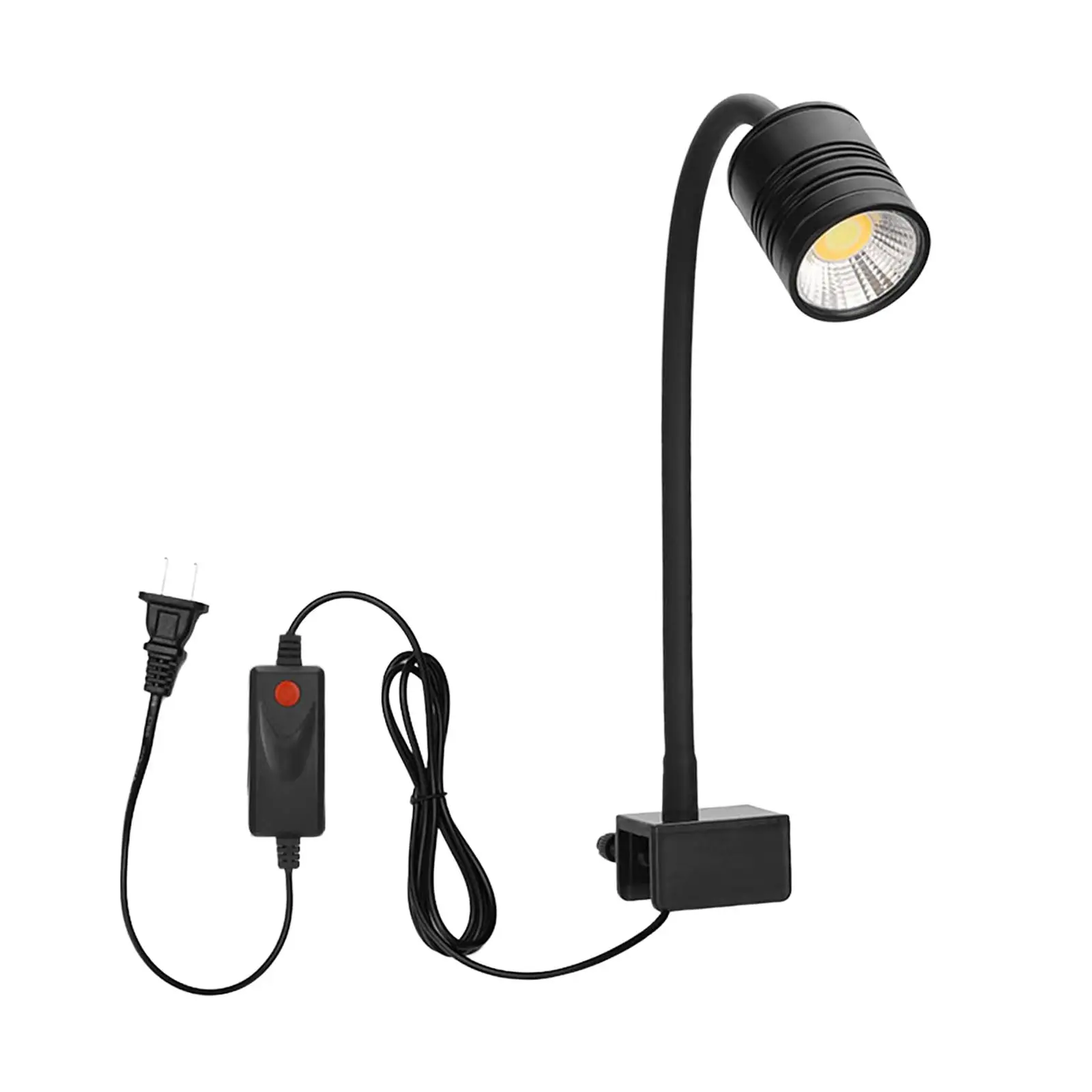 Aquarium Light Practical Easy Installation LED Lamp Sturdy Dimmable Clip on Adjustable US Plug Downlight for Desktop Home Decor