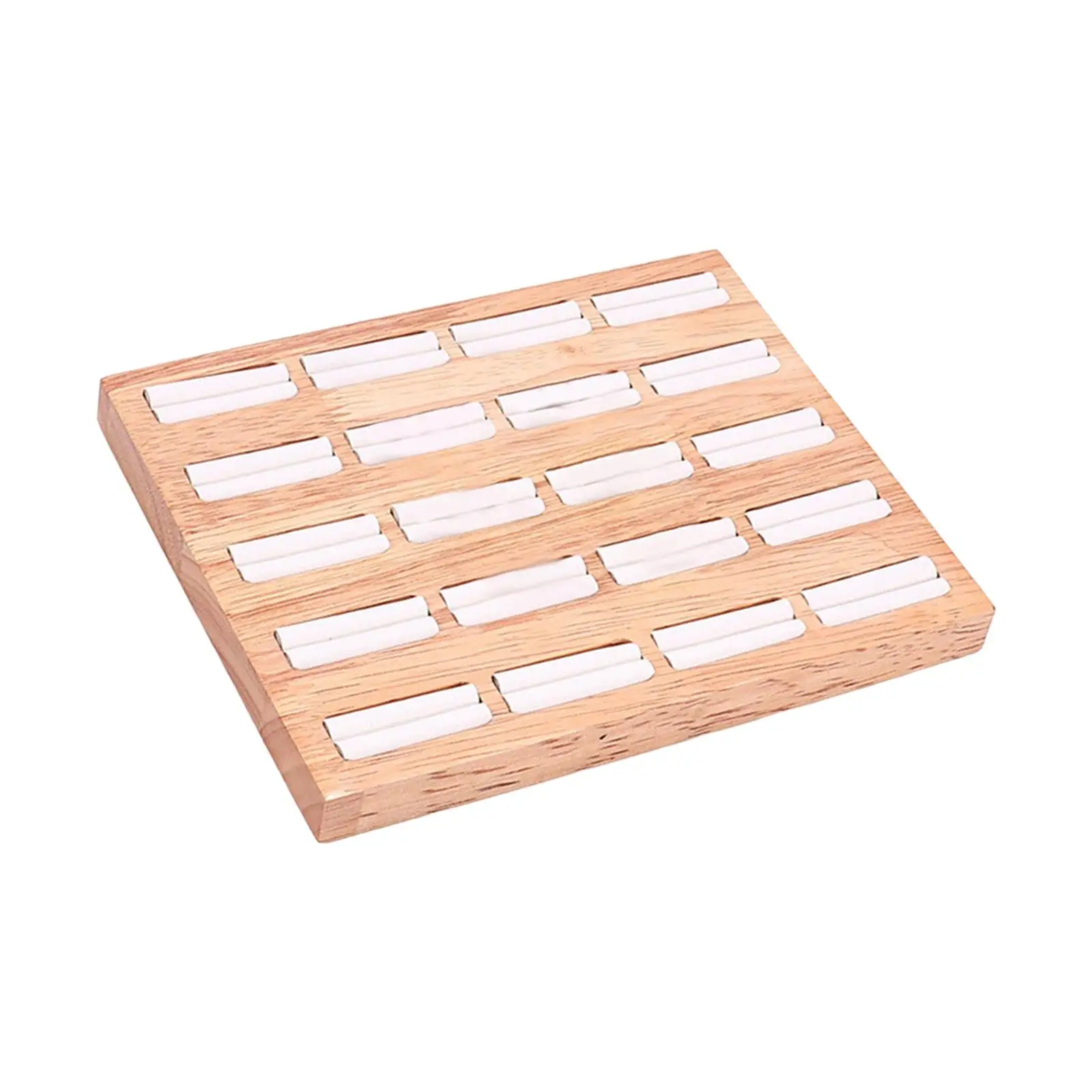 Wooden Ring Tray Decoration Multipurpose Storage Organizer for Earrings Shop Window Vanity Countertop Bedside Table Girls