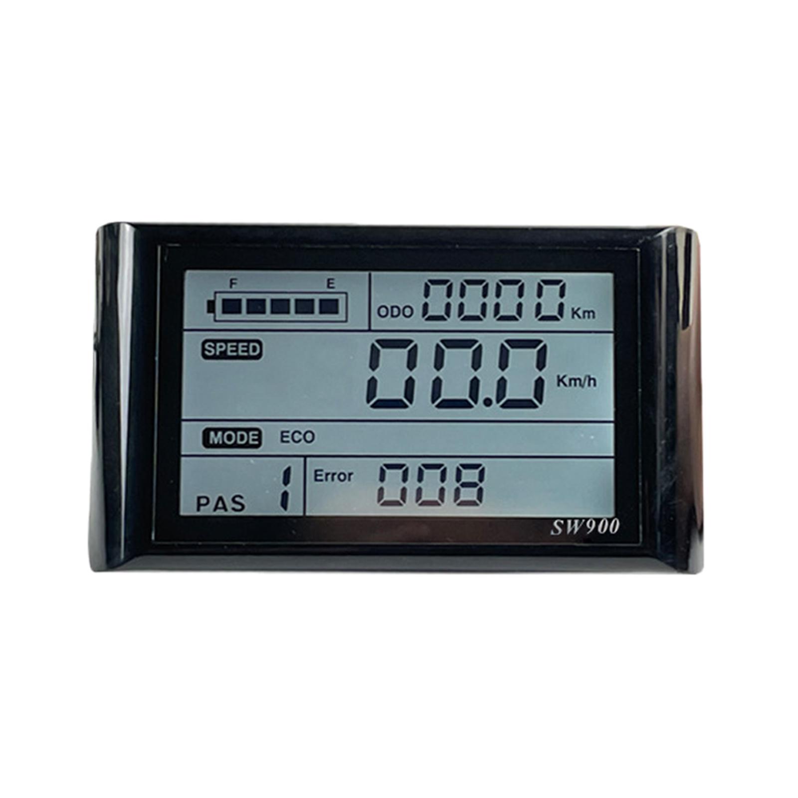 Electric Bike LCD Display Meter 5 Pin W/ Waterproof Plug Accessories Easy to Install Digital Modification for Outdoor Scooter