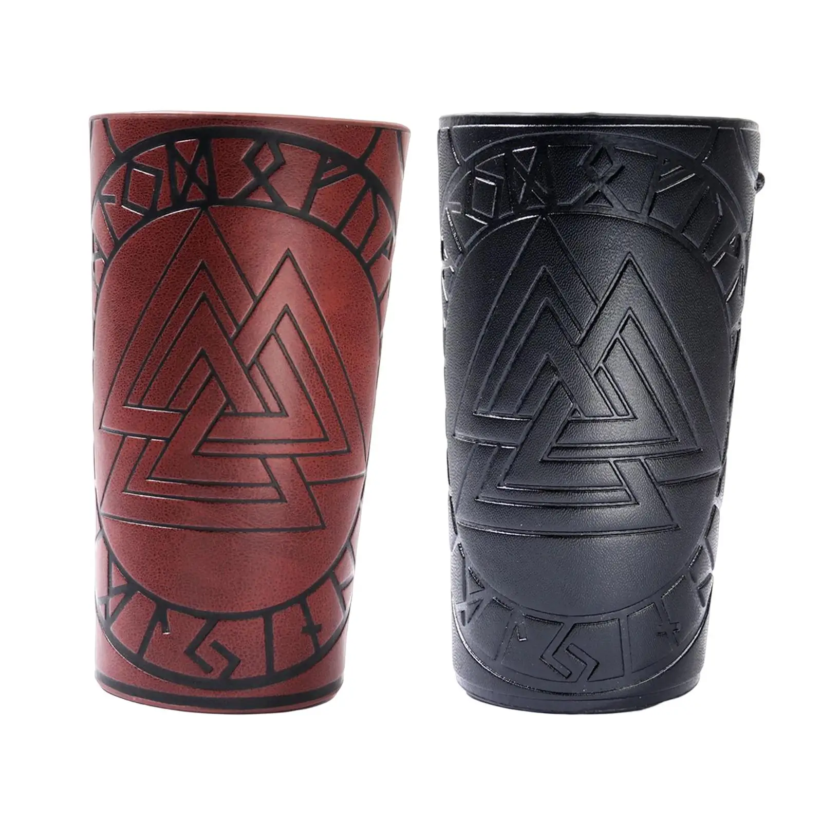 Wide Bracer Wrist Guard Triangle Pattern for Theatrical Props Boyfriend Mens