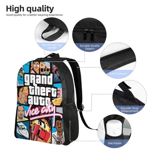 Vanilla unicorn gentles clube gta grande roubo de automóvel prin mulheres  homens mochila portátil viagem escola estudante adulto - AliExpress