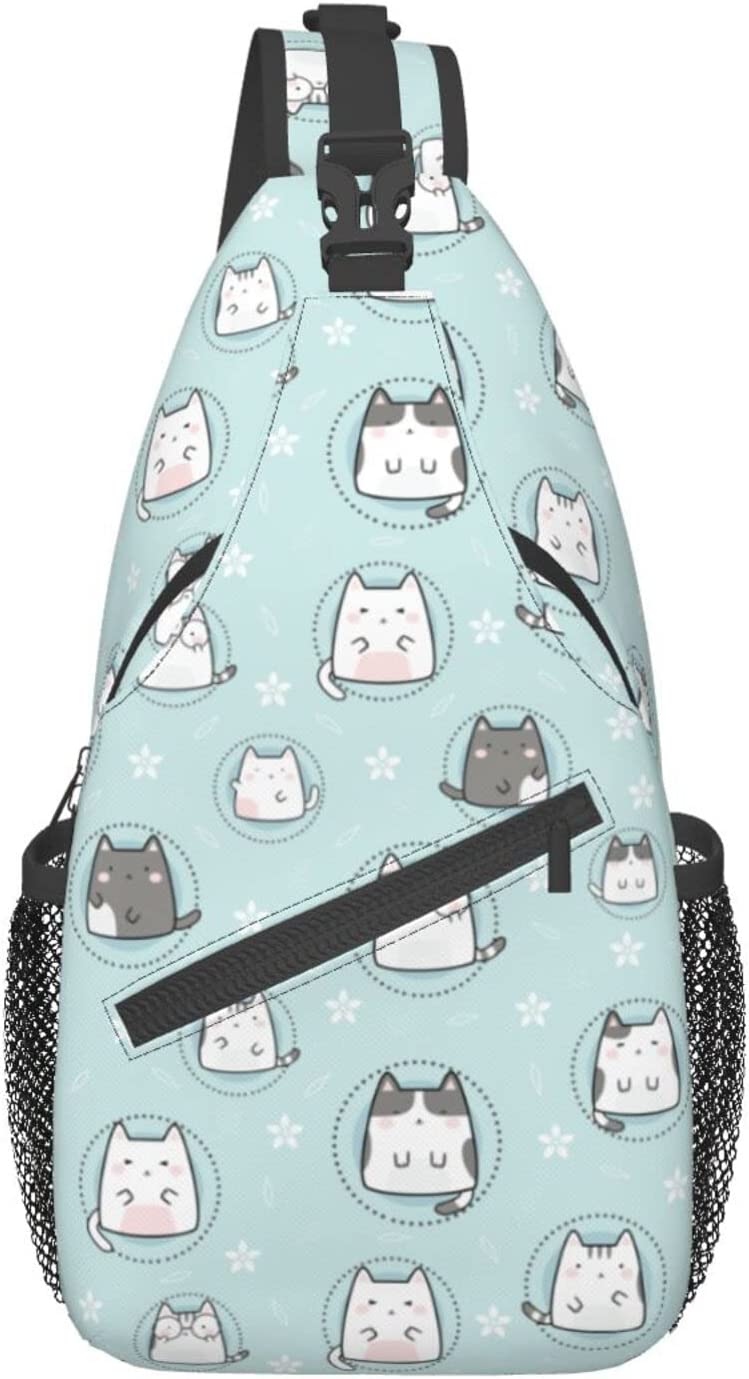 Gato bonito estilingue saco crossbody mochila feminina