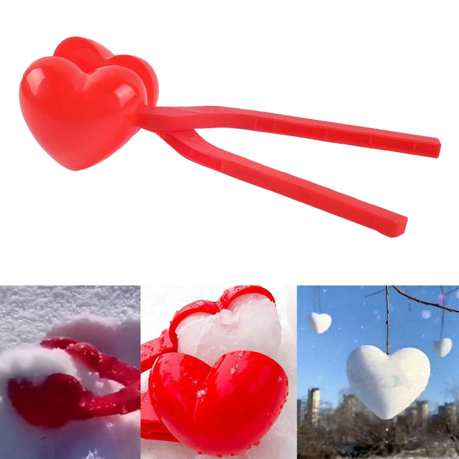 Outdoor Heart Shape Snow Ball Maker Clamps Beach Making   Games Tool